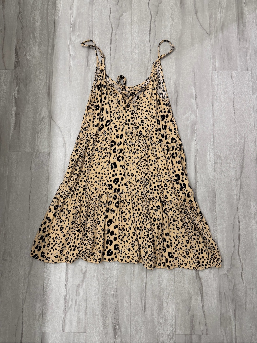 Leopard Print Spaghetti Strap Swing Dress - Picture 5 of 6